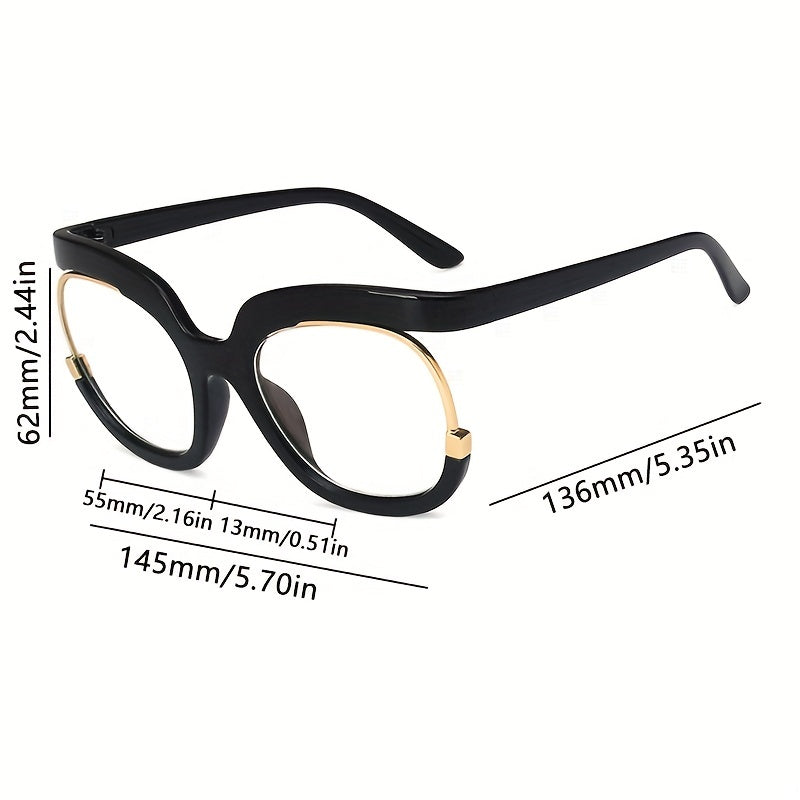 Y2K Owl Clear Lens Glasses Unisex Kpop Jelly Block Frame