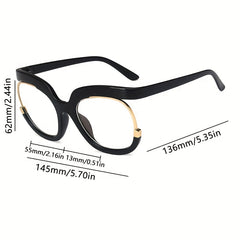 Y2K Owl Clear Lens Glasses Unisex Kpop Jelly Block Frame
