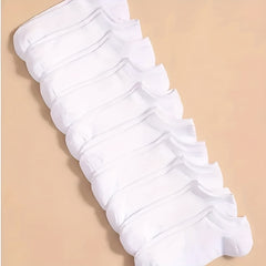 10 Pairs Unisex Solid Lightweight Ankle Socks Women's Stockings & Hosiery