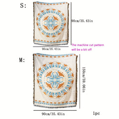Retro Portable Picnic Mat Moisture-Proof Decor Sofa Blanket