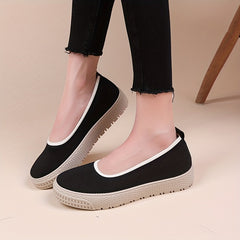 Breathable Knit Loafers Casual Slip On Platform Shoes