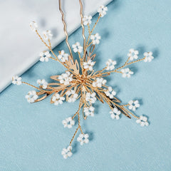 Snowflake Charm Hair Pin Vintage Bridal Wedding Accessory