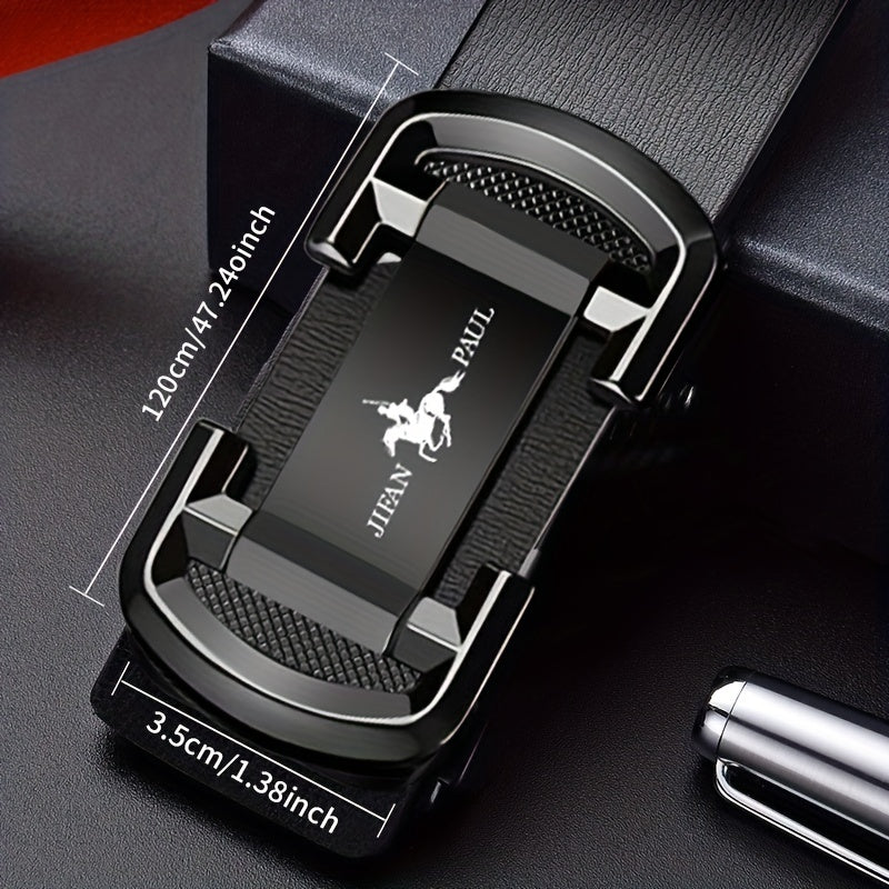 Men's PU Leather Belt Automatic Buckle Groomsmen Business Suit
