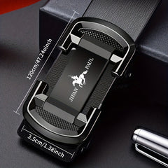Men's PU Leather Belt Automatic Buckle Groomsmen Business Suit