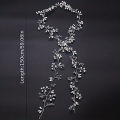 Bridal Pearl Braided Hairband Wedding Dress Accessories