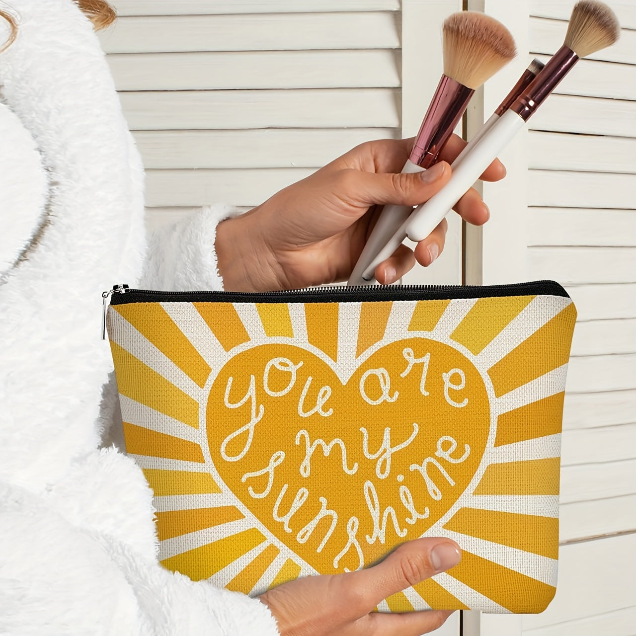 Sunshine Makeup Bag, Inspirational Gift for Daughters & Teachers