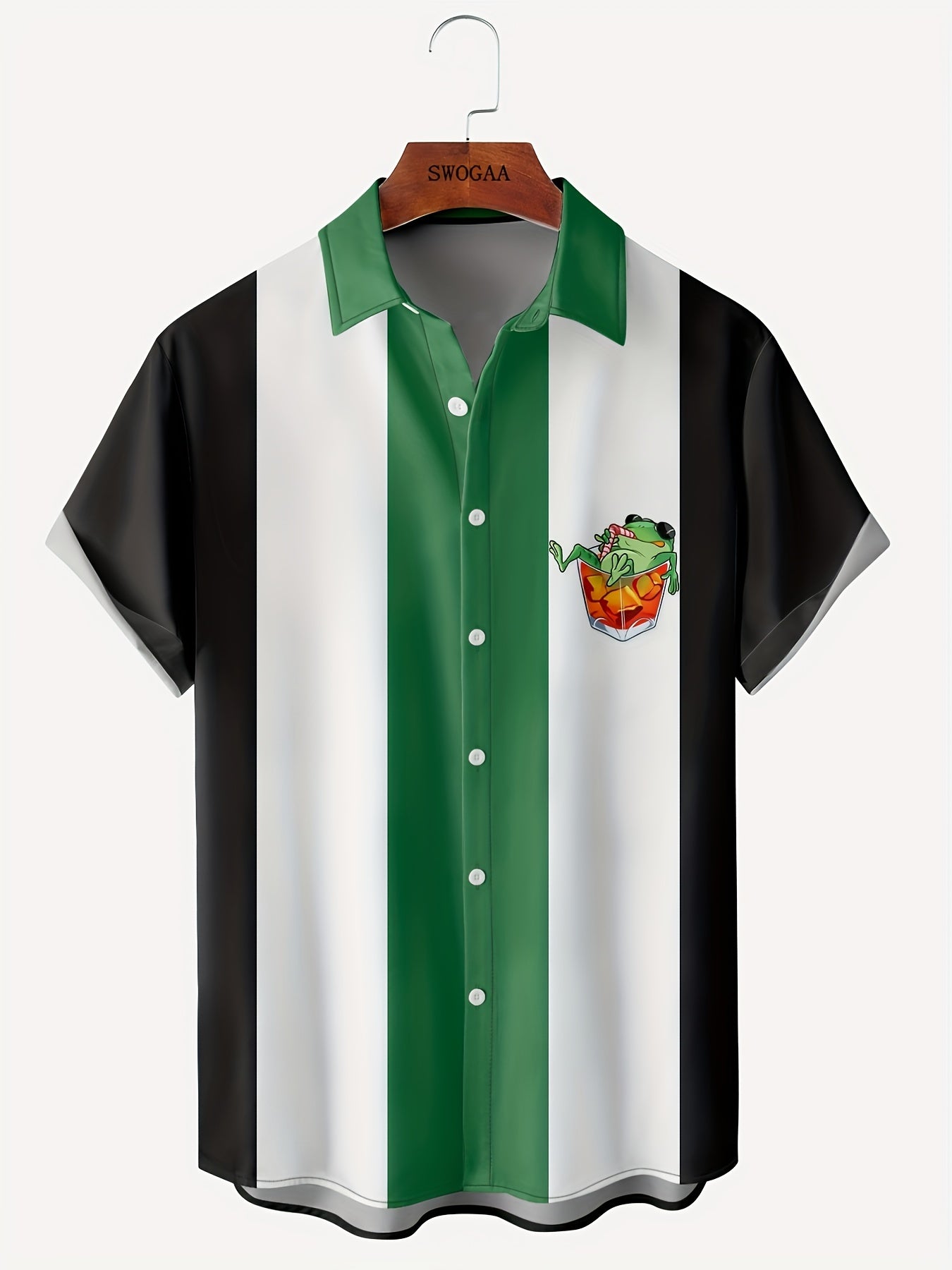 Pattern Men's Casual Short Sleeve Lapel Shirt Summer Vacation