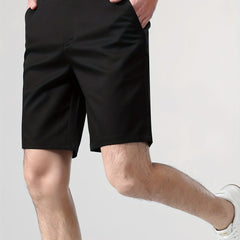 Men's Casual Stretch Suit Shorts Solid Business Spring Summer