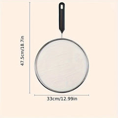 Fry Pan Splatter Screen Kitchen Insulation Pot Lid Splash Net