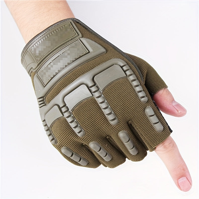 Outdoor Tactical Half Finger Gloves - Cycling Fitness Mountaineering Combat