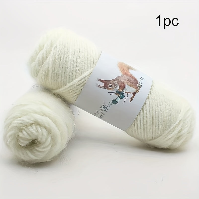 Squirrel Yarn Velvet Wool Thread Bright Silk Crocheting Knitting 4mm