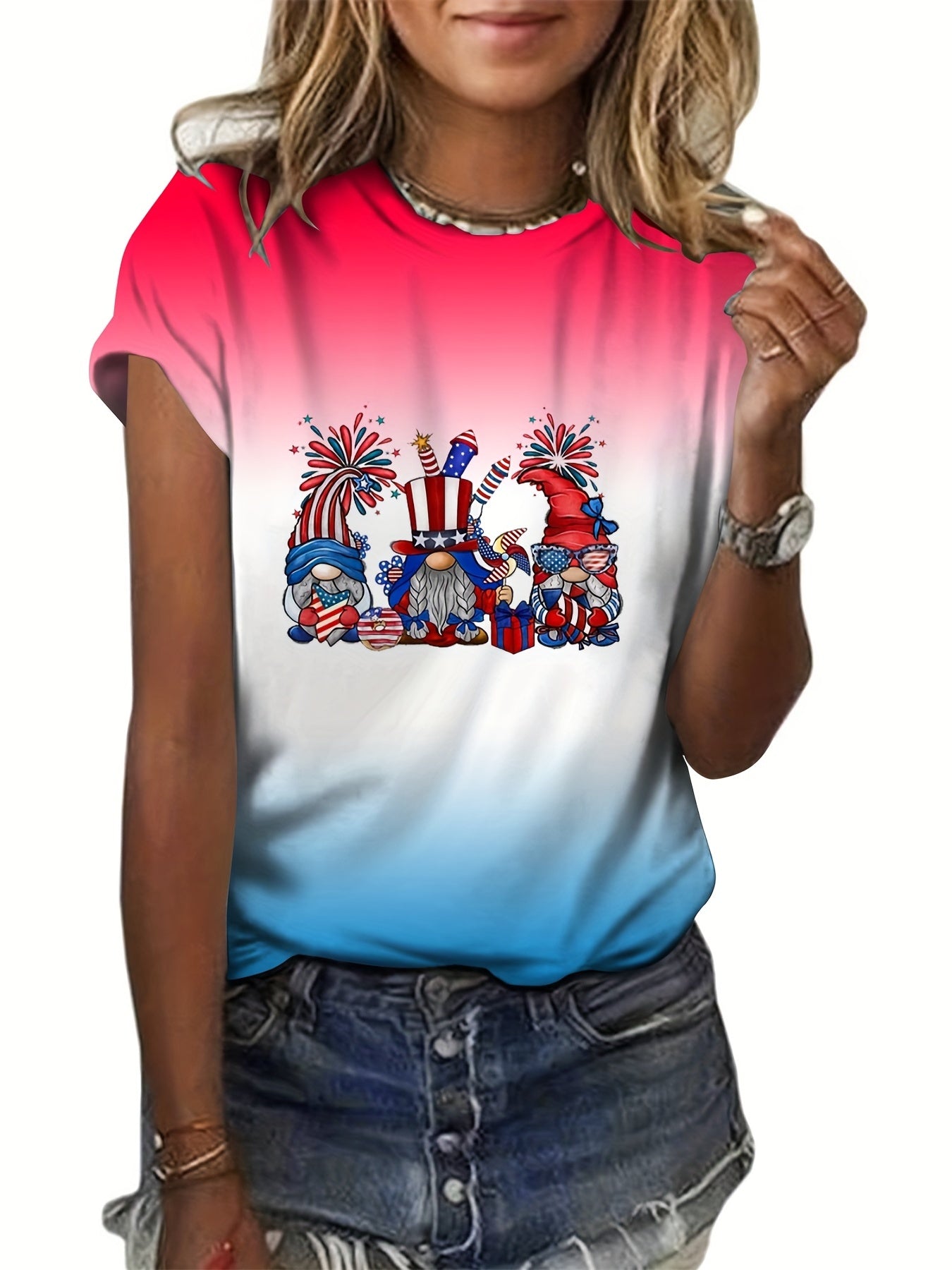 Patriotic Tie Dye T Shirt for 4th of July