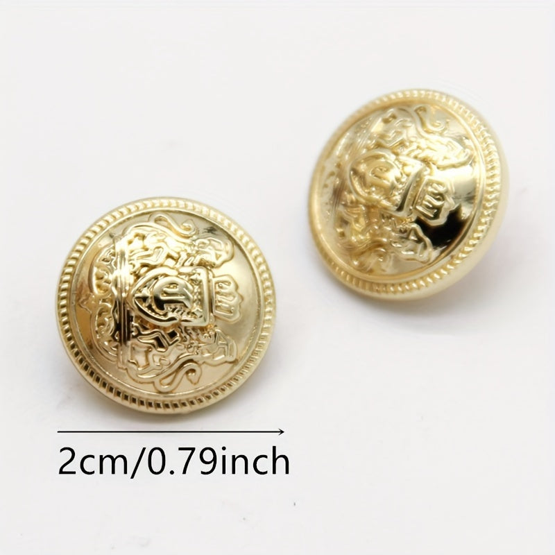 10pcs Vintage British College Style Metal Buttons for Clothing Shirt Coat Jacket