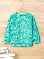 Kitten Tie Dye Sweatshirt for Girls Long Sleeve Top
