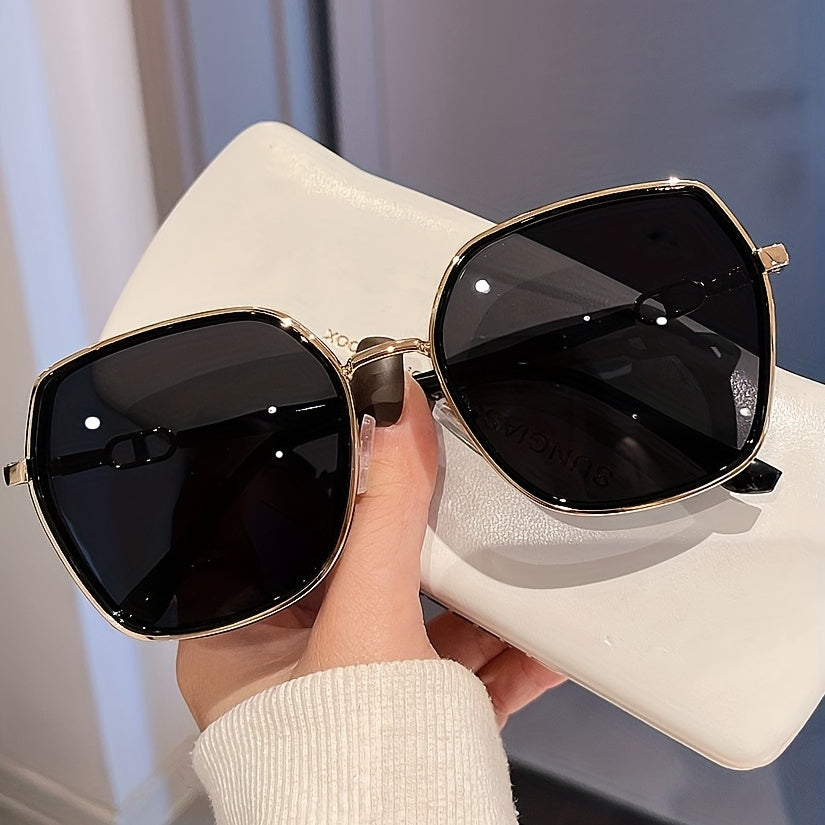 Large Polygon Sunglasses Glitter Summer UV400 Sun Shades Driving Beach