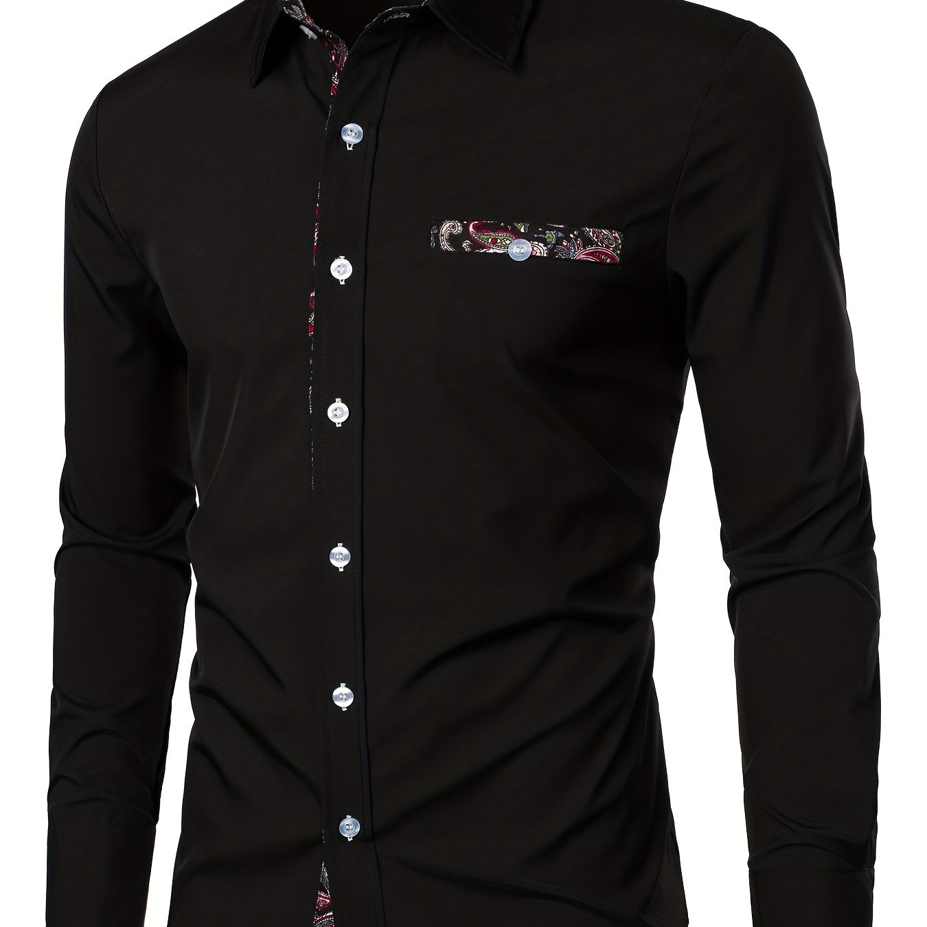 Floral Printed Men's Casual Shirt Regular Fit Long Sleeves