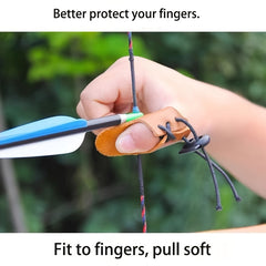 Double Layer Finger Tabs Archery Finger Guard For Recurve Bow