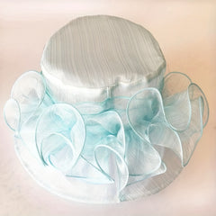 Mesh Flower Organza Sun Hat Breathable Bucket Hat Lightweight Derby Hat