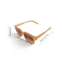 Vintage Square Aviator Sunglasses Anti-Squeeze Case