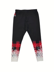 Colorblock Graphic Print High Stretch Leggings