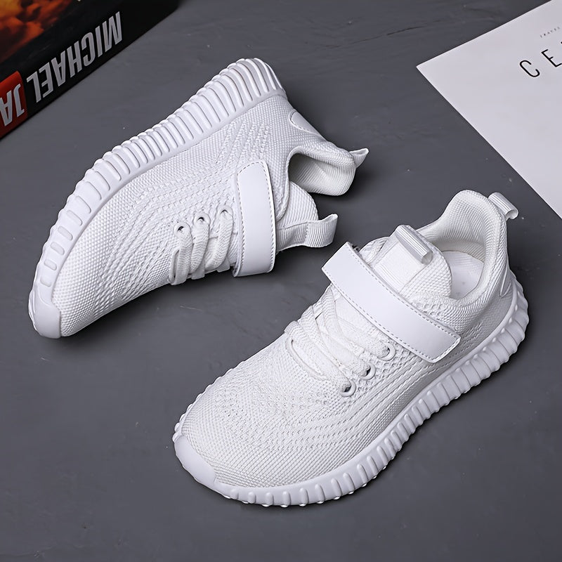 Women's Solid Running Shoes Hook & Loop Fastener Outdoor Sneakers
