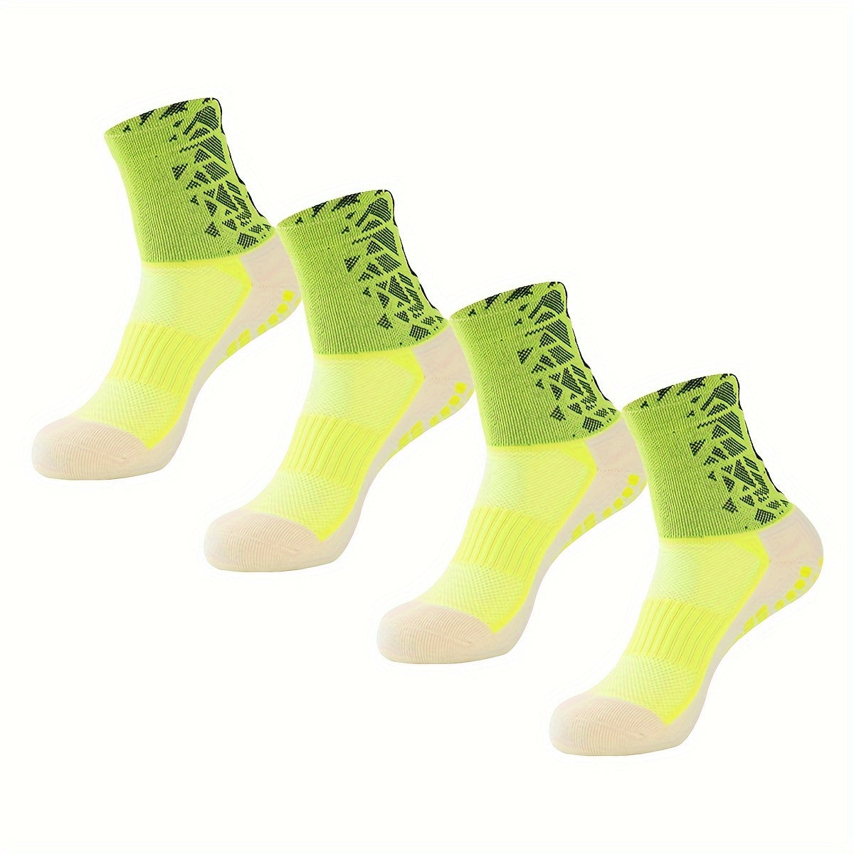 Athletic Crew Socks Breathable Deodorant Non-slip Grip
