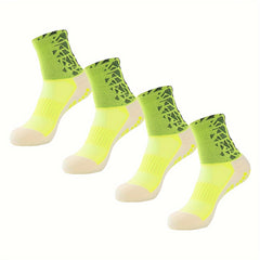 Athletic Crew Socks Breathable Deodorant Non-slip Grip