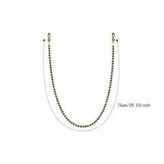 Vintage Crystal Beads Glasses Chain CCB Pearl Copper Alloy Mask Hanging Chain