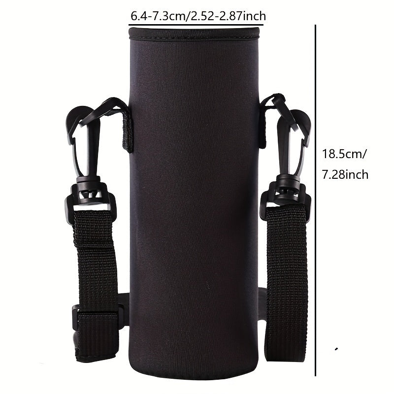 Reusable Water Bottle Bag Adjustable Strap Crossbody Sleeve Outdoor