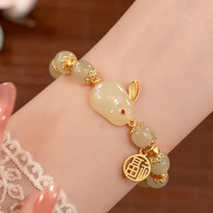 Mom Jade Rabbit Agate Bracelet - Perfect Gift for Mom