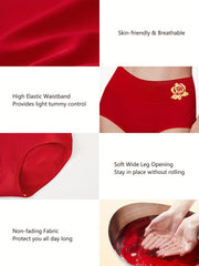 3-Pack Women's Plus Size Graphic Elastic Tummy Control Panties Set