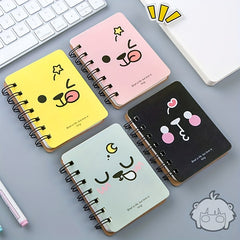 2pcs Mini Spiral Notebooks 80 Sheets 10.41x7.87cm