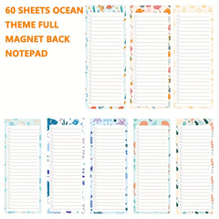 Ocean Theme Magnetic Notepad 60 Sheets To Do List Grocery Shopping Summer Theme