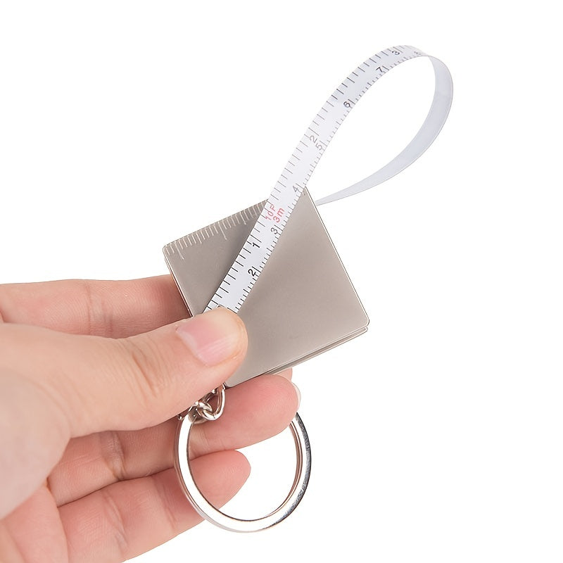 Mini Tape Measure Keychain Metal Ruler Tape Key Outdoor Camping