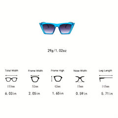Square Cat Eye Sunglasses Gradient Anti Glare UV400