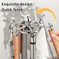 Stainless Steel Cutlery Rack with 6 Hooks