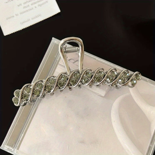 Rhinestone Hair Claw Glitter Nonslip Ponytail Holder Hair Clip