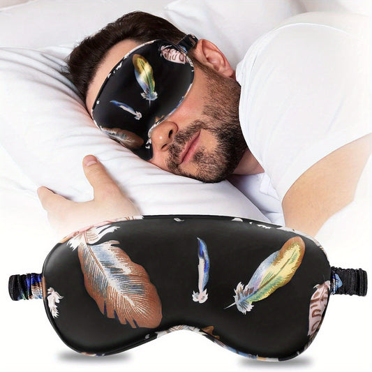 Blackout Soft Sleep Eye Mask Adjustable Breathable Blindfold For Travel