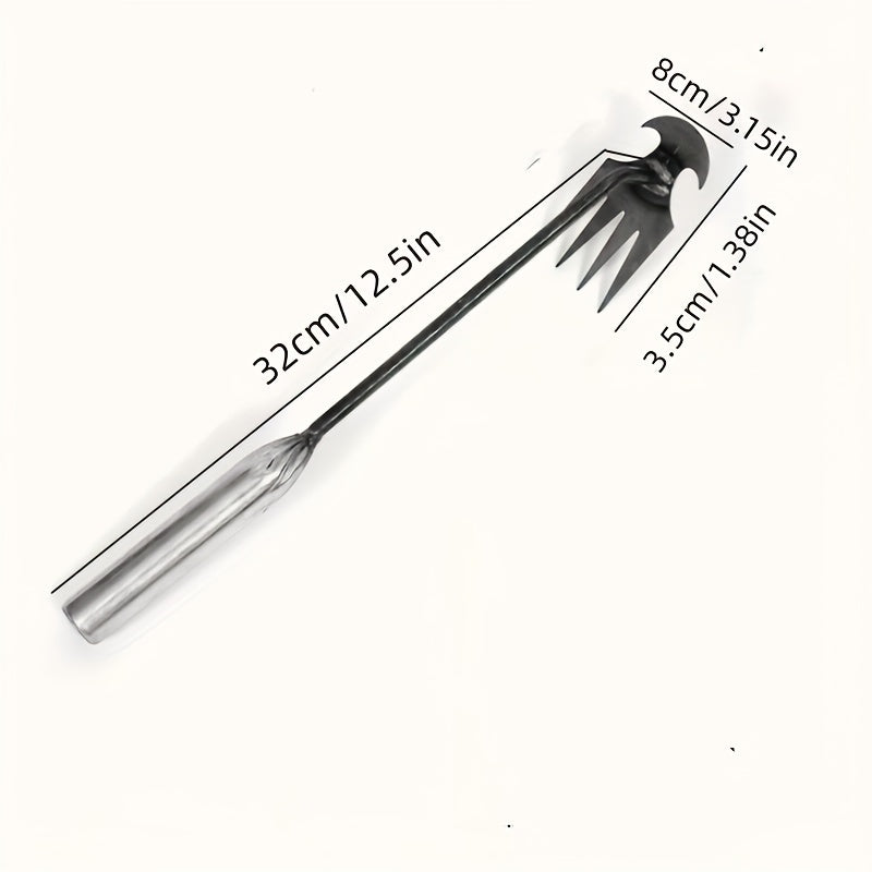 4 Teeth Manganese Steel Weeding Tool Dual Purpose Hand Remover