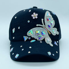 Argyle Butterfly Lady Baseball Cap Adjustable Cap