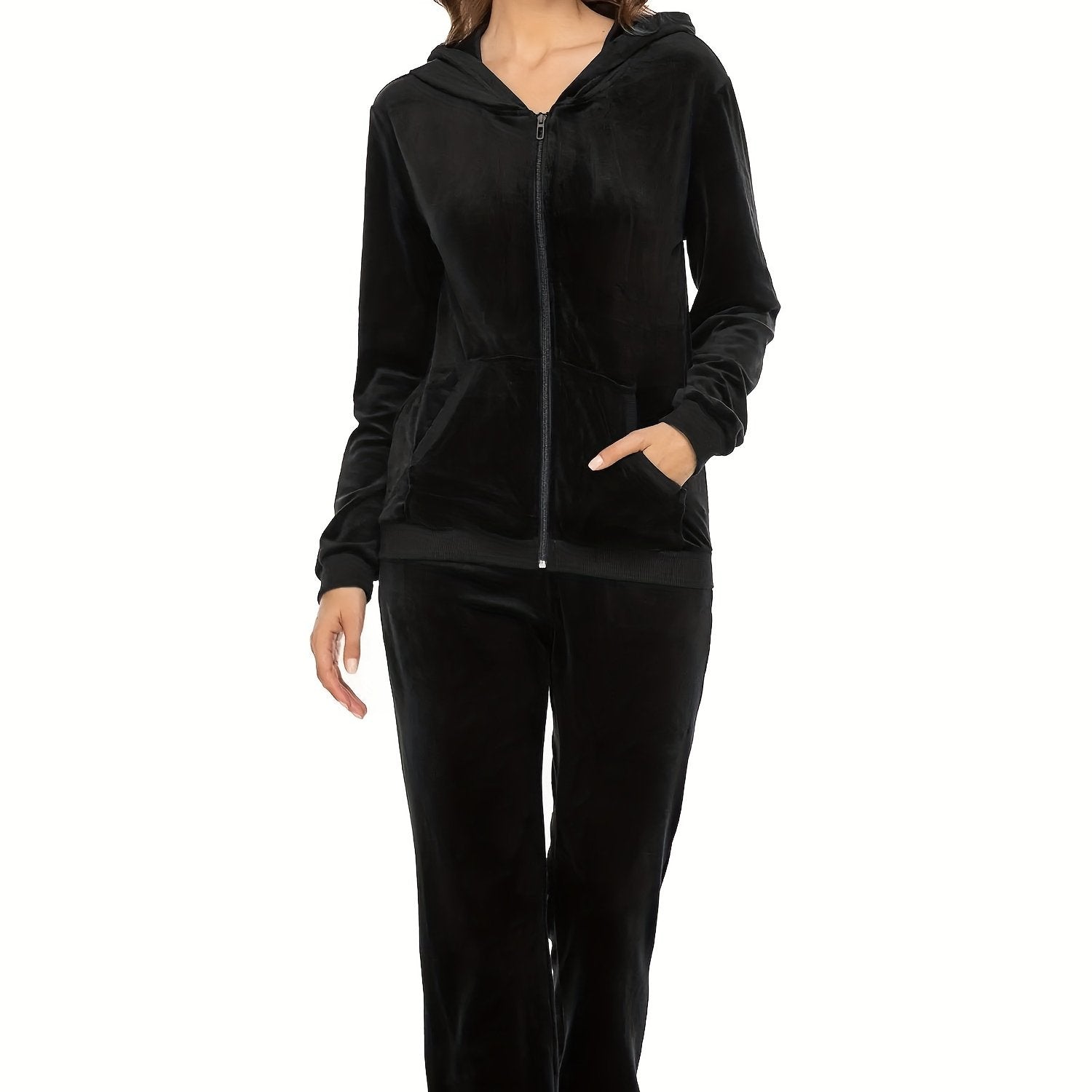 Women's Polar Fleece Zip Up Jacket Thermal Loose Fit Casual Coat