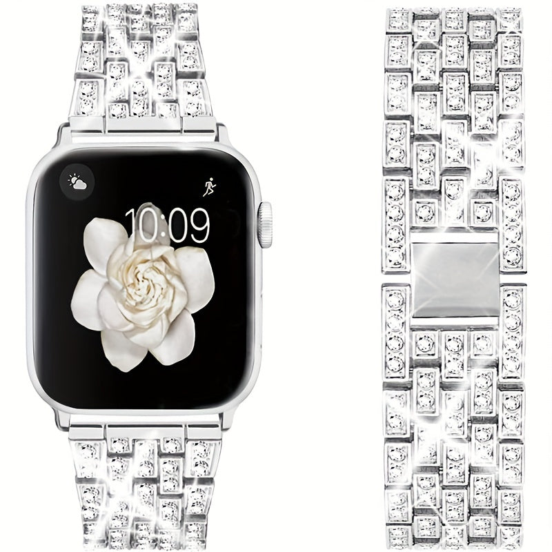 Metal Rhinestone Wristband Strap For IWatch