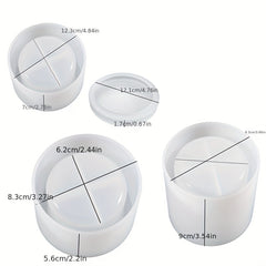 3pcs Silicone Flower Pot Molds Tea Lamp Candlestick Concrete Resin Molds