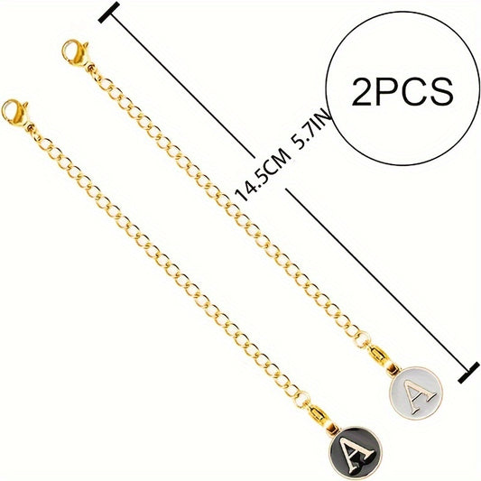 2pcs Letter Charm Pendant for Water Cup Identification Accessories
