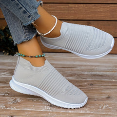 Women's Platform Walking Shoes Mesh Knit Casual Tennis Shoes