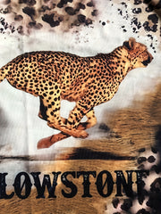 Men's Leopard Print Sports T-shirt Round Neck Tee Shirt