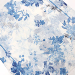 Lotus Flower Print Fringe Trim Scarf Shawl Casual Head Wrap Gift For Mother's