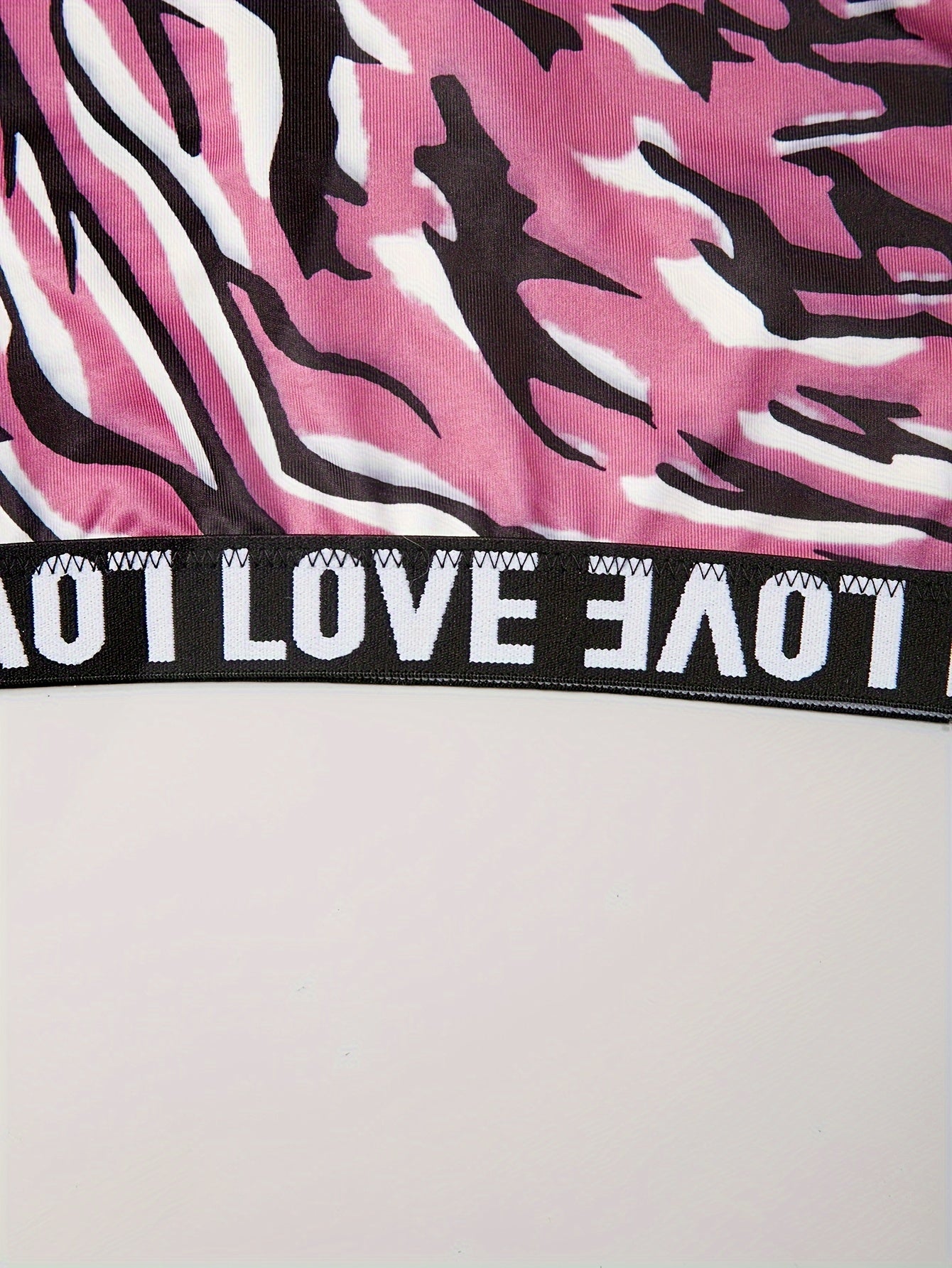 Letter Print Bra & Panties Set