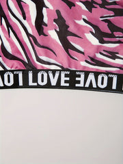 Letter Print Bra & Panties Set