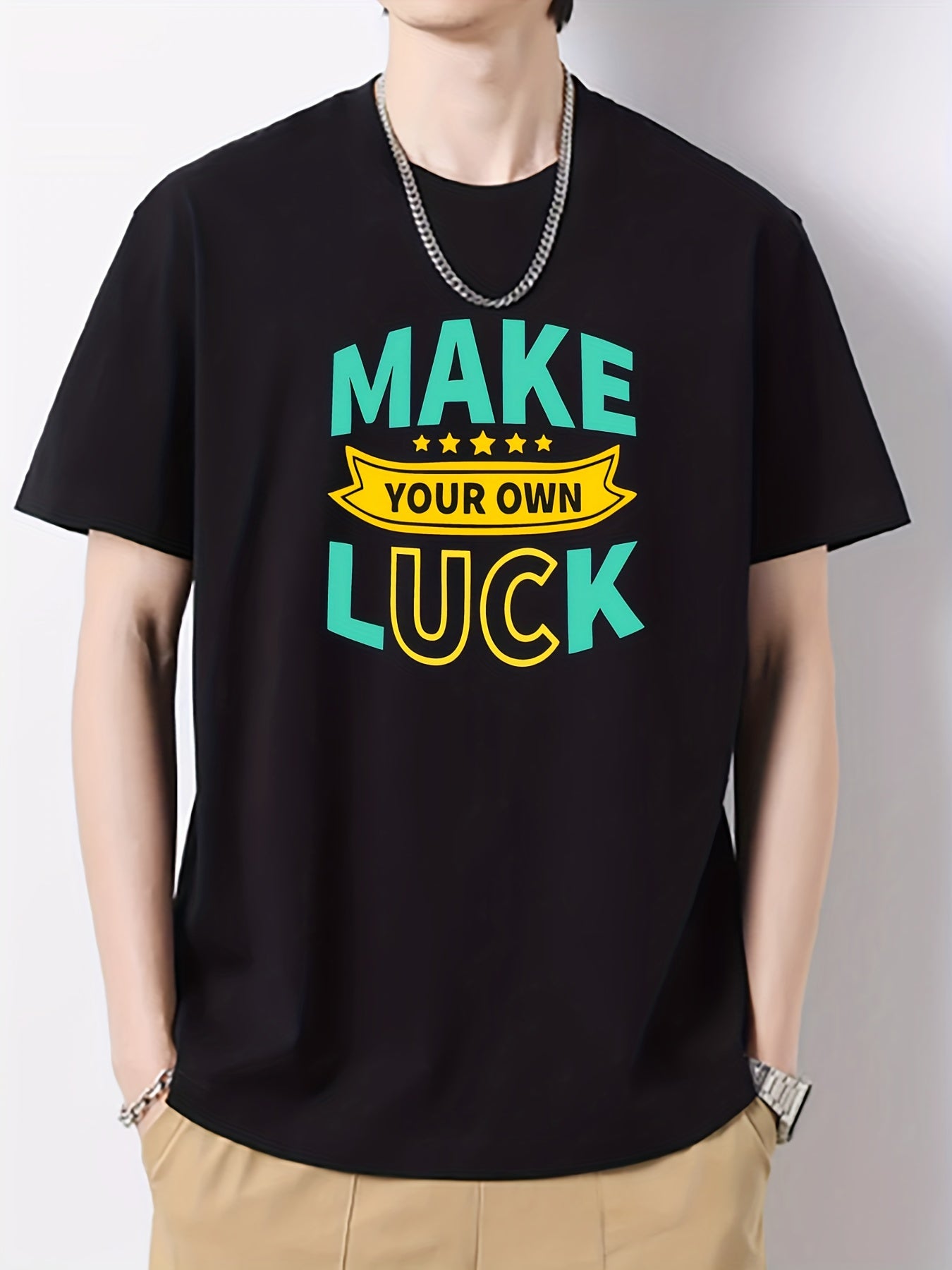 Men's Graphic Crew Neck Active T shirt Casual Comfy Tees for Summer